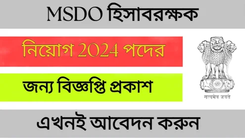 MSDO হিসাবরক্ষক নিয়োগ